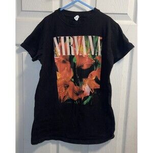 Nirvana World Tour Band T-Shirt  Size Medium Black